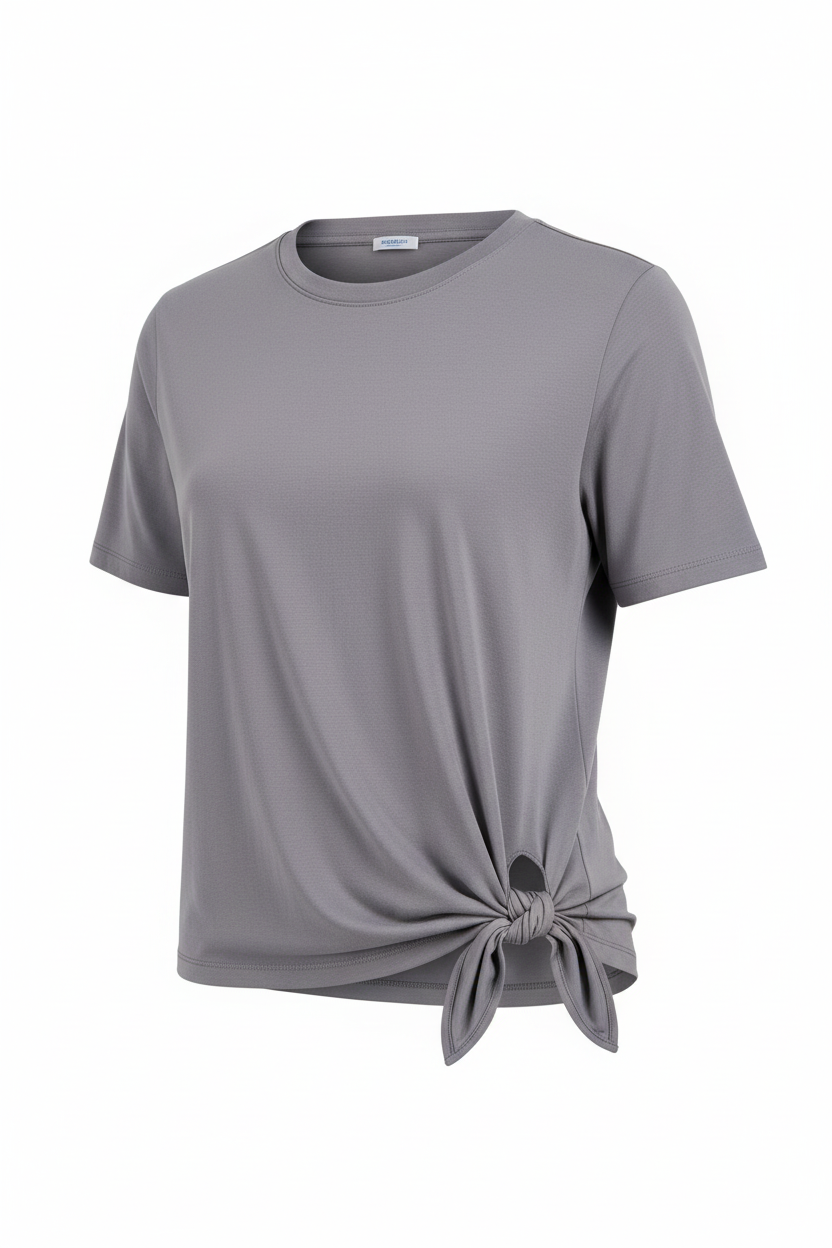 Calia grey hip tie t-shirt product shot