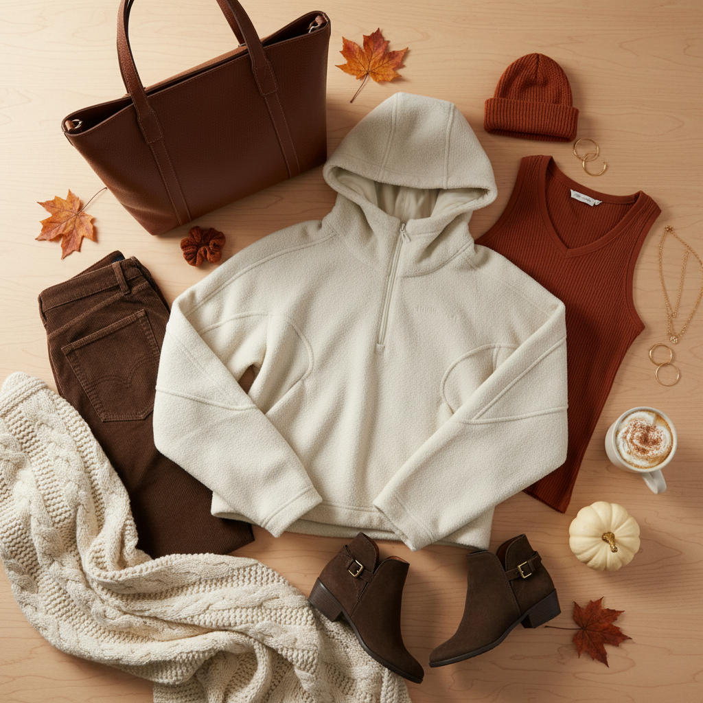Cozy Autumn Hoodie Flat Lay