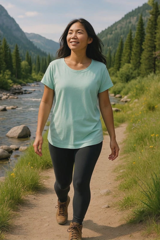 Athleta - Short Sleeve T-Shirt - Pastel Teal - Size M