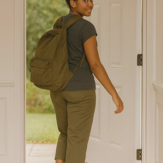 Prana - Army Green 2-in-1 Snap Cuff Capri/Shorts - Size 12 - Day wear, school, activewear.