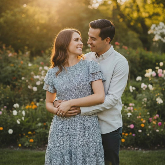 Orange Creek L.A. - Black & Light Blue Floral Midi Dress - Size L - A romantic Dress - fluttery sleeves