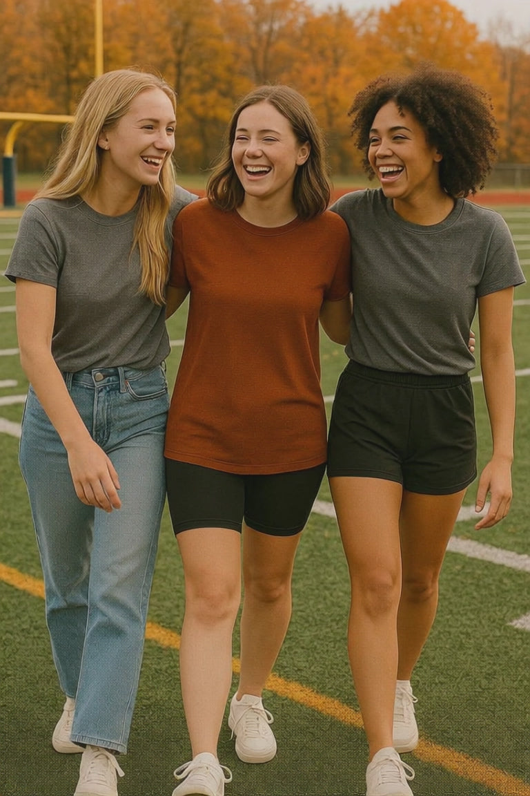 Bohme - Terracotta Short Sleeve Top - Size M - purposeful - fun - comfortable - t