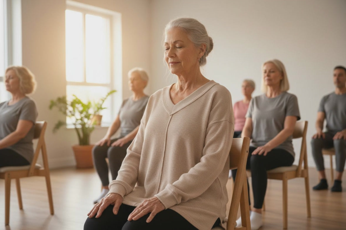 Tan Oversized Ribbed V-Neck Top with Exposed Seaming - Size L - great for yoga.
