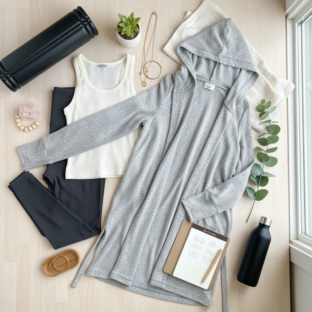 Yoga Studio Athleisure Flat Lay